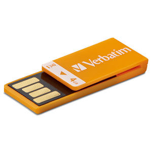 Flash Drive USB 2.0 4GB Clip-it Orange