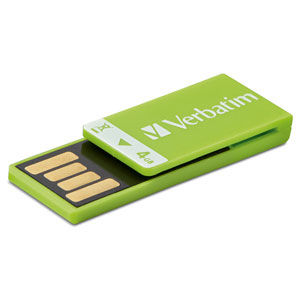 Flash Drive USB 2.0 4GB Clip-it Green