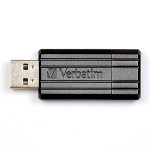 Flash Drive USB 2.0 16GB Pinstripe Black