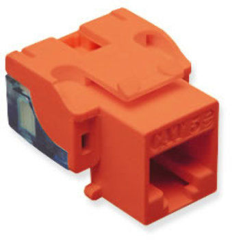 IC107E5CRD - 25PK Cat5 Jack - Red