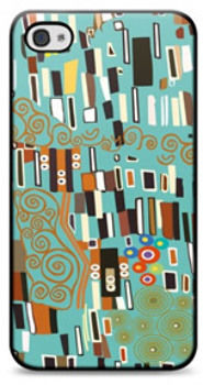 Klimt, Chic Hardshell iPhone 4 Case Teal
