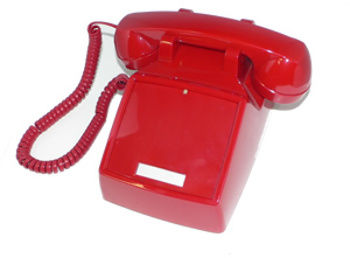 250047-VBA-NDL Red desk no dial