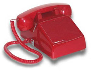 No Dial Desk Phone - Red
