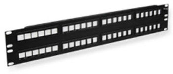 PATCH PANEL, BLANK, HD, 48-PORT, 2 RMS