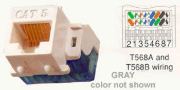 IC1078E5GY - Cat5 Jck GRAY