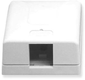 SURFACE MOUNT BOX, ELITE, 1-PORT, WHITE