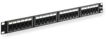PATCH PANEL, USOC, 6P6C, 24-PORT, 1 RMS