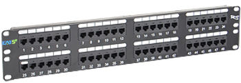 PatchPanel 48PT, CAT5E, 2RMS