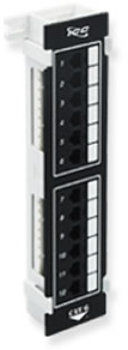 PATCH PANEL, VERTICAL, CAT 6, 12-PORT