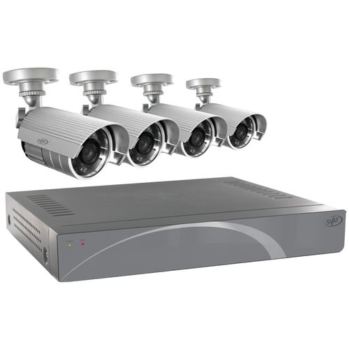 SVAT 11026 4-Channel Smart Security DVR with 4 High-Resolution Night-Vision Security Cameras