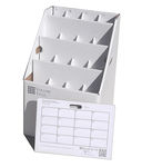 Offex Upright Rolled File Storage - White - 16 Slots