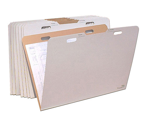 Offex Flat Storage File Folders - Stores Flat Items up to 24x36 - Pack of 8