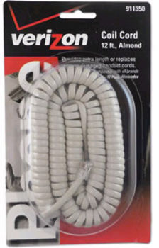 25 PACK 12' Almond Handset Cord