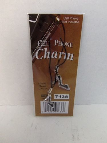 Cell Phone Charm, Black Shoe Case Pack 96