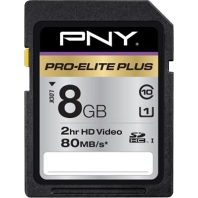 8GB SDHC ProElite Plus 80MBsec