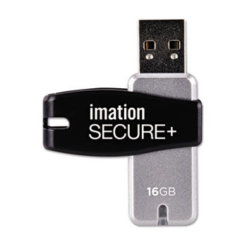 Secure+ Hardware-Encrypted USB 2.0 Flash Drive, 16 GB