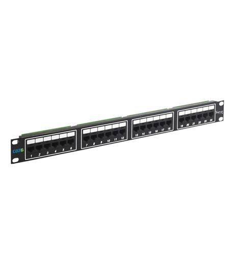 PATCH PANEL, CAT 6, 24-PORT, 1 RMS
