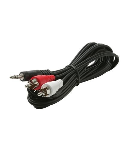 6-feet Y 2-RCA Plugs/3.5mm Stereo