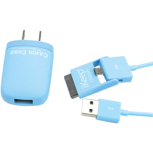 IKEEP CC1BLUE Candi Cord Universal Charging Cord, 6ft (Blue)