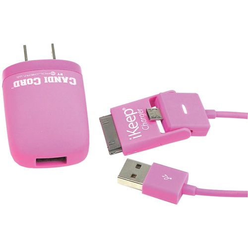 IKEEP CC1PINK Candi Cord Universal Charging Cord, 6ft (Pink)