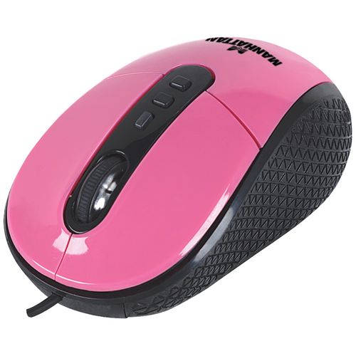 MANHATTAN 177733 RightTrack(TM) USB Mouse (Pink)