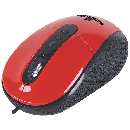 MANHATTAN 177702 RightTrack(TM) USB Mouse (Red)