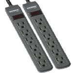 2-Pack Strips, 241 Joules, 3-ft Cord