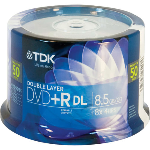 8x Double Layer Write-Once DVD+R Spindle - 25/Spindle