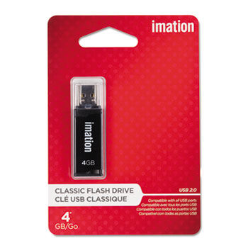Classic USB 2.0 Flash Drive, 4GB, Black