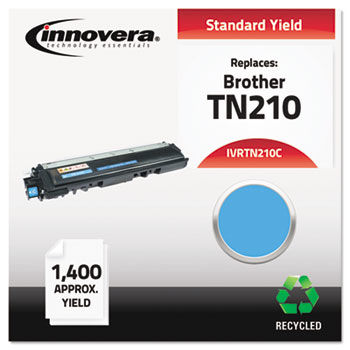 Remanufactured TN210C Toner, 1400 Page-Yield, Cyan