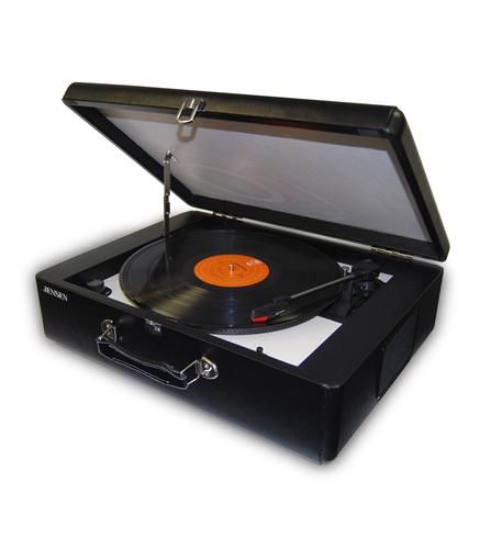 Portable Turntable with Built-in Speaker