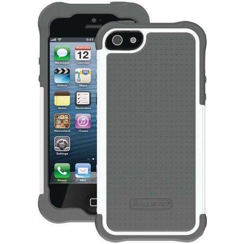 BALLISTIC SG0926-M185 iPhone(R) 5/5S SG Case (Charcoal Silicone/Charcoal/ White PC)