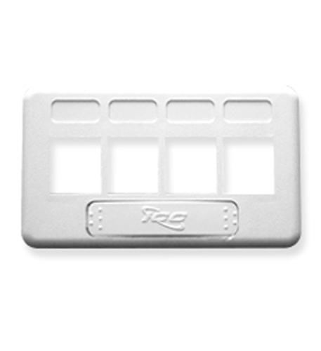 FACEPLATE, FURNITURE, TIA, 4-PORT, WHITE