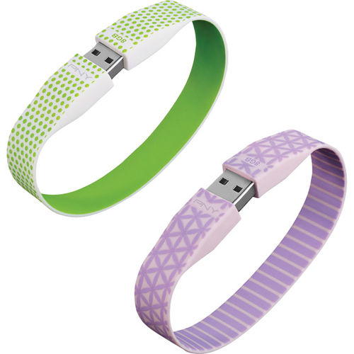 8GB Bracelet Attache; Multi Design USB 2.0 Flash Drive