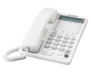 2-Line Feature Phone w/LCD - White