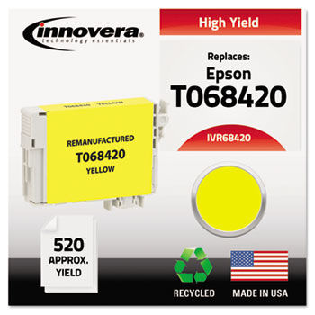 Remanufactured High-Yield T068420 (68) Ink, 520 Page-Yield, Yellow