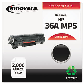 Remanufactured CB436A(M) (36A) MICR Toner, 1500 Page-Yield, Black