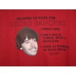Napoleon Dynamite Reasons Vote for Pedro Sanchez T-shirt Red Size: Large