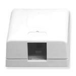 SURFACE MOUNT BOX, ELITE, 1-PORT, WHITE