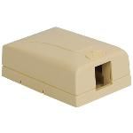 SURFACE MOUNT BOX, ELITE, 1-PORT, IVORY