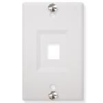 WALL PLATE, PHONE, RECESSED, 1-PORT, WH