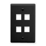 IC107F04BK 4 Port Face Black