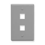 IC107F02GY - 2 Port Face - Gray