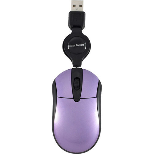 Retractable Optical Wheel MousePurple