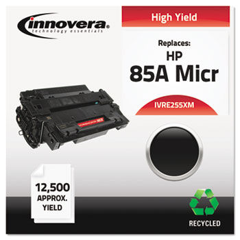 Remanufactured CE255X High-Yield MICR Toner, 125000 Page-Yield, Black