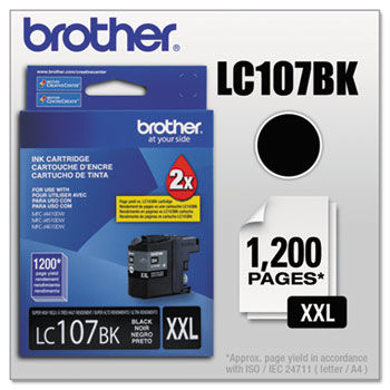 LC107BK Innobella Super High-Yield Ink, 1200 Page-Yield, Black