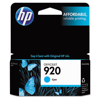 CH634AN (HP-920) Ink Cartridge, 300 Page-Yield, Cyan