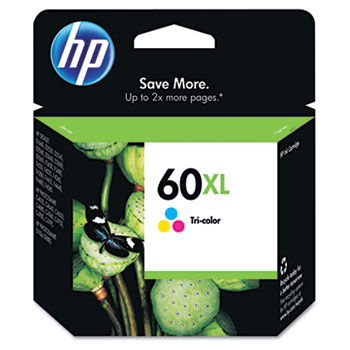 CC644WN (HP 60XL) Ink Cartridge, 440 Page-Yield, Tri-Color