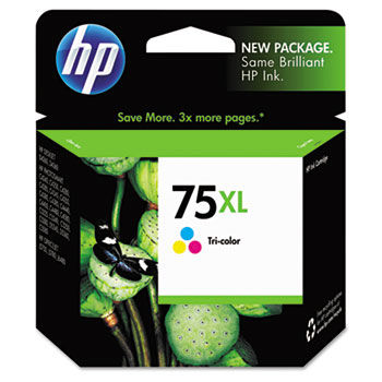CB338WN (HP 75XL) Ink Cartridge, 520 Page-Yield, Tri-Color