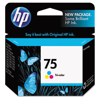 CB337WN (HP 75) Ink Cartridge, 170 Page-Yield, Tri-Color